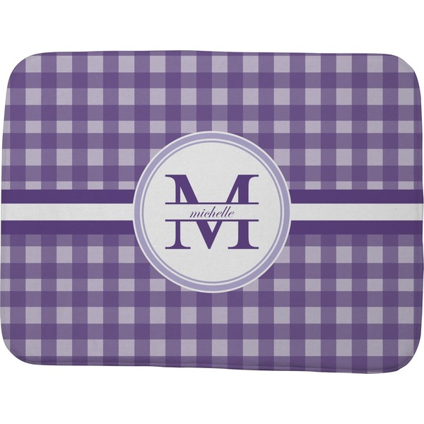 Custom Gingham Print Memory Foam Bath Mat - 48"x36" (Personalized)