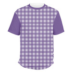 Gingham Print Men's Crew T-Shirt (Personalized)