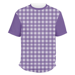 Gingham Print Men's Crew T-Shirt - Large