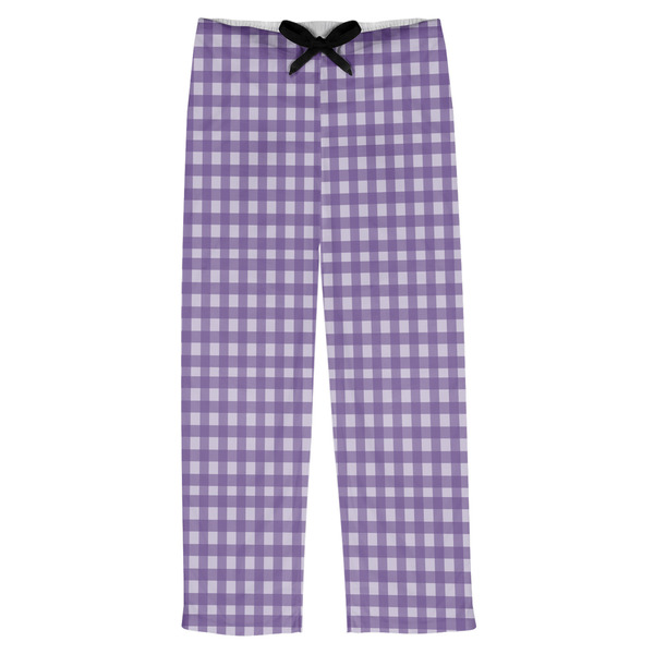 Custom Gingham Print Mens Pajama Pants - L