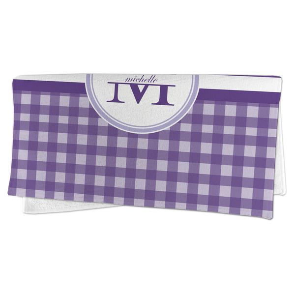 Gingham Print Microfiber Dish Rag - FOLDED (half)