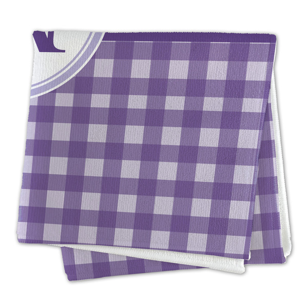Gingham Print Microfiber Dish Rag - FOLDED (square)
