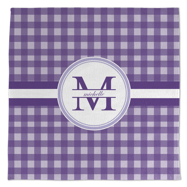 Custom Gingham Print Microfiber Dish Towel (Personalized)