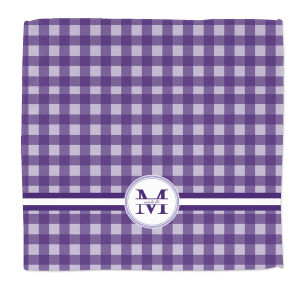 Custom Gingham Print Microfiber Dish Rag (Personalized)