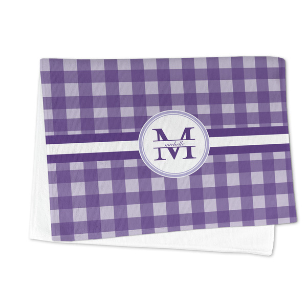Gingham Print Microfiber Dish Towel - FOLDED HALF