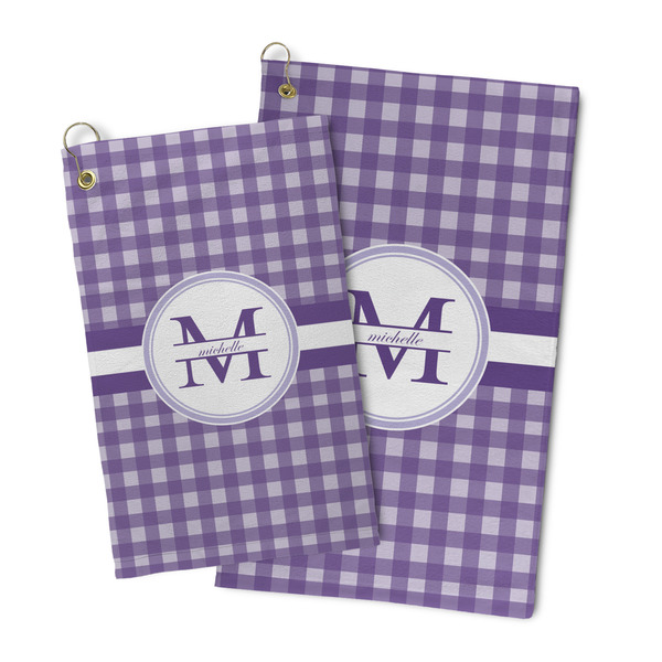 Gingham Print Microfiber Golf Towel - PARENT/MAIN