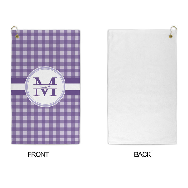 Gingham Print Microfiber Golf Towels - APPROVAL