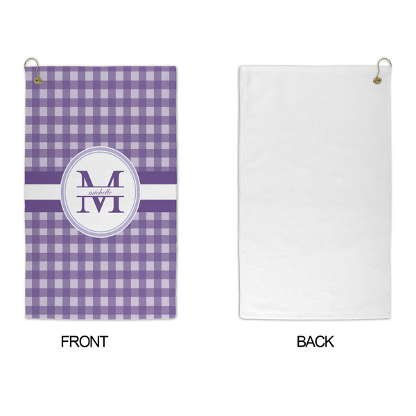 Gingham Print Microfiber Golf Towels - APPROVAL
