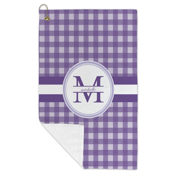 Gingham Print Microfiber Golf Towels - FOLD