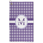 Gingham Print Microfiber Golf Towel (Personalized)