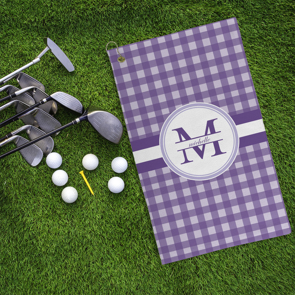 Gingham Print Microfiber Golf Towels - LIFESTYLE