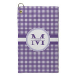 Gingham Print Microfiber Golf Towel - Small (Personalized)