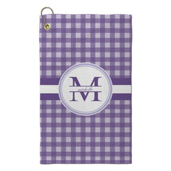 Gingham Print Microfiber Golf Towel - Small (Personalized)