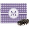 Gingham Print Dog Blanket (Personalized)
