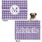 Gingham Print Microfleece Dog Blanket - Regular - Front & Back