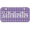 Gingham Print Mini/Bicycle License Plate (2 Holes) (Personalized)