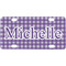 Gingham Print Mini / Bicycle License Plate (4 Holes) (Personalized)