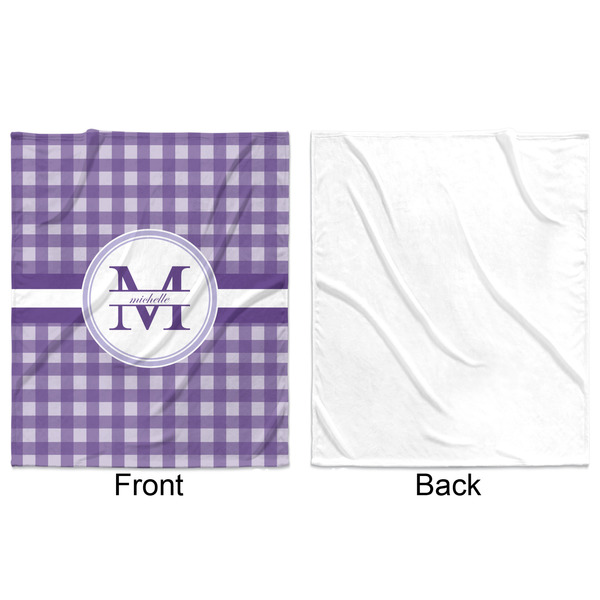 Gingham Print Minky Blanket - 50"x60" - Single Sided - Front & Back
