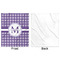 Gingham Print Minky Blanket - 50"x60" - Single Sided - Front & Back