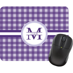 Gingham Print Rectangular Mouse Pad (Personalized)