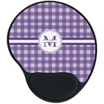 Gingham Print Mouse Pad with Wrist Support