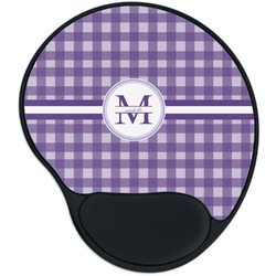 Gingham Print Mouse Pad with Wrist Support
