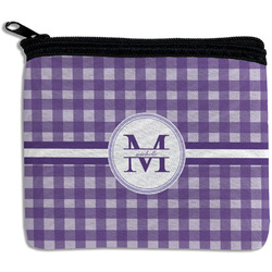 Gingham Print Rectangular Coin Purse (Personalized)