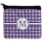 Gingham Print Neoprene Coin Purse - Front
