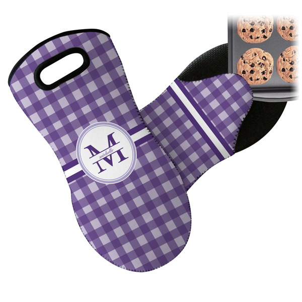 Gingham Print Neoprene Oven Mitt