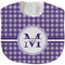 Gingham Print New Baby Bib - Closed and Folded