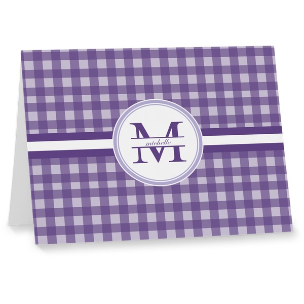 Custom Gingham Print Note cards (Personalized)