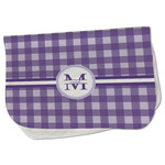 Gingham Print Burp Cloth - Fleece w/ Name and Initial