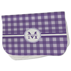 Gingham Print Burp Cloth - Fleece w/ Name and Initial