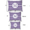 Gingham Print Outdoor Dog Beds - SIZE CHART