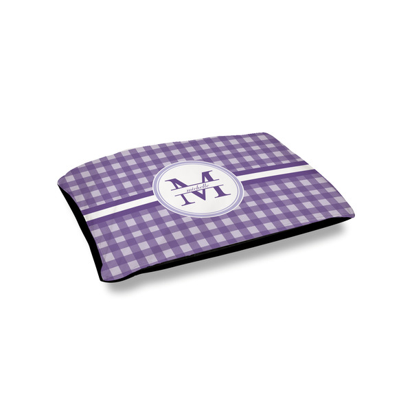 Custom Gingham Print Outdoor Dog Bed - Small (Personalized)