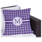 Gingham Print Outdoor Pillow - 20" (Personalized)