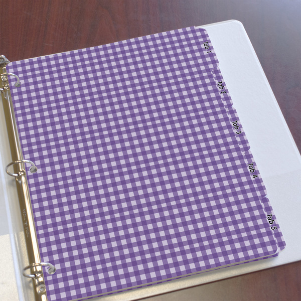 Gingham Print Page Dividers - Set of 5 - In Context