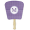 Gingham Print Paper Fan (Personalized)