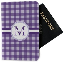 Gingham Print Passport Holder - Fabric (Personalized)