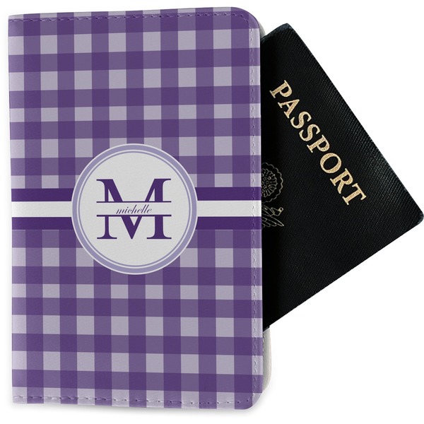 Custom Gingham Print Passport Holder - Fabric (Personalized)