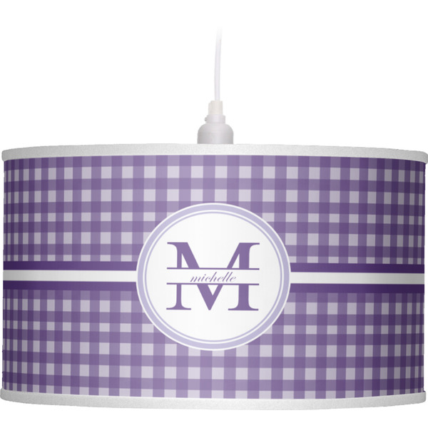 Gingham Print Pendant Lamp Shade