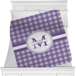 Gingham Print Minky Blanket - Toddler / Throw - 60"x50" - Double Sided (Personalized)