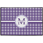 Gingham Print Door Mat - 36"x24" (Personalized)