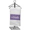 Purple Gingham Personalized Finger Tip Towel