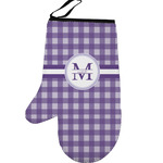 Gingham Print Left Oven Mitt (Personalized)