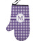 Gingham Print Personalized Oven Mitt - Left