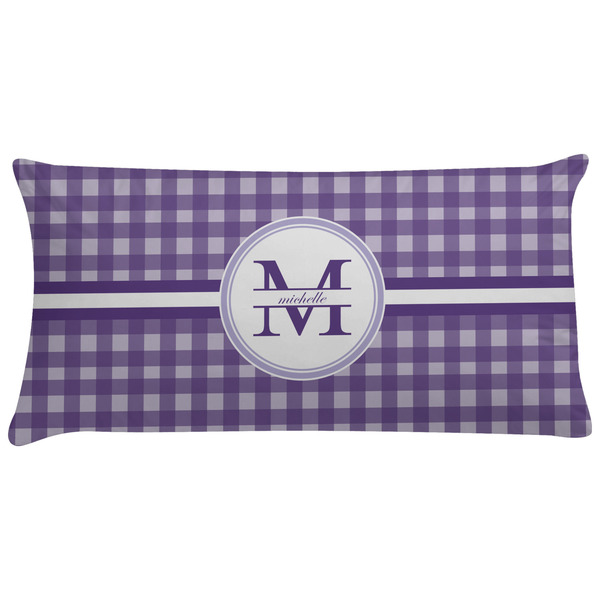 Custom Gingham Print Pillow Case - King (Personalized)