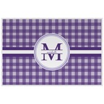 Gingham Print Laminated Placemat w/ Name and Initial