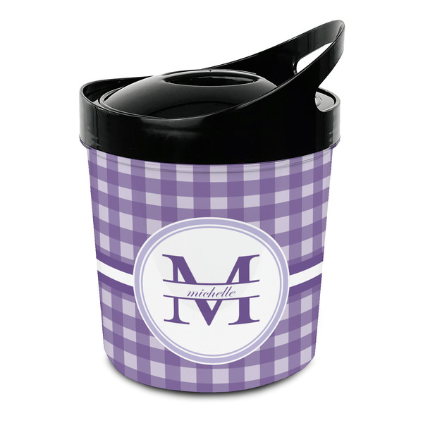 Custom Gingham Print Plastic Ice Bucket (Personalized)