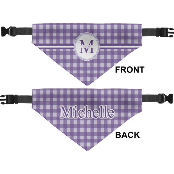 Gingham Print Pet Bandana Approval